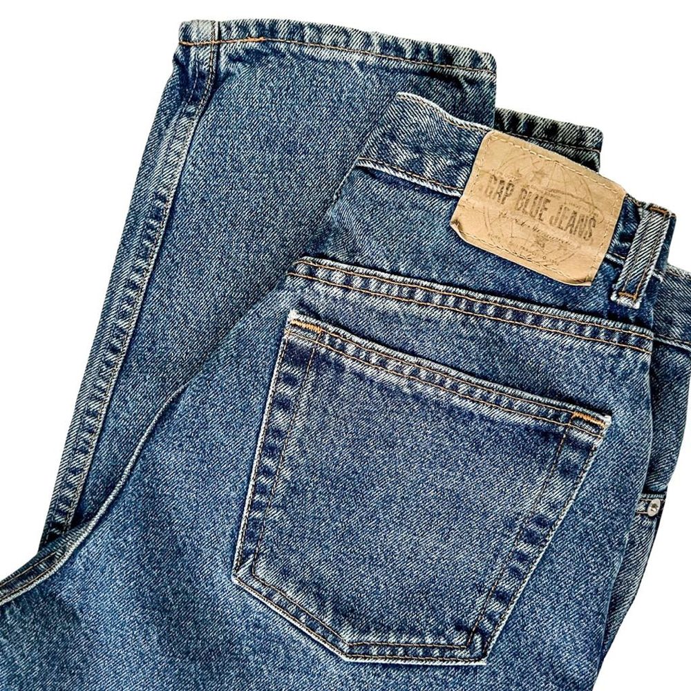 Vintage 90s Gap Jeans Rigid High Rise Mom Jeans Tapered Leg Denim